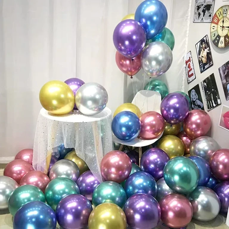 بالونات كروم 10 بالونات Chrome latex balloons
